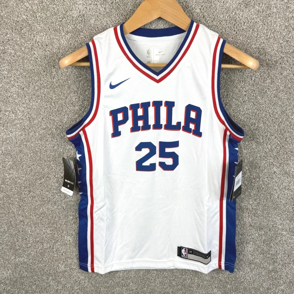 Nike Philadelphia 76ers Ben Simmons 25‎ Youth Medium Jersey 9Z2B7BZ1P-76RBS NEW